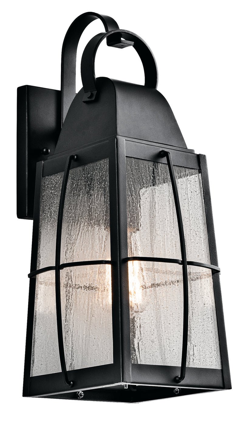 Kichler 49553BKT One Light Outdoor Wall Mount, Textured Black Finish - LightingWellCo