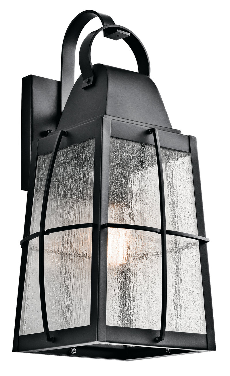 Kichler 49554BKT One Light Outdoor Wall Mount, Textured Black Finish - LightingWellCo