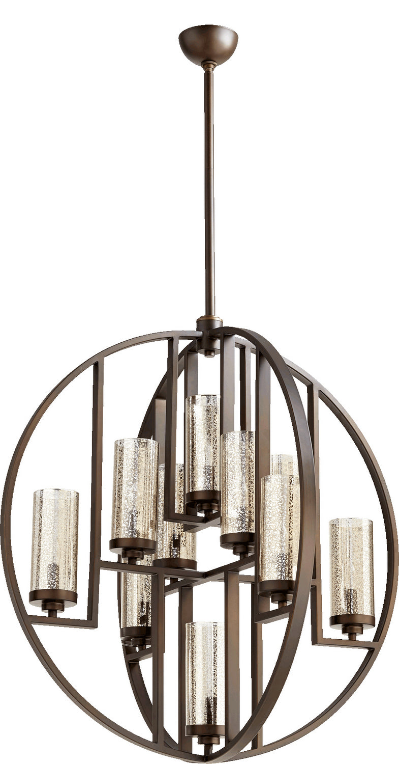 Quorum 603-10-86 Ten Light Chandelier, Oiled Bronze Finish - LightingWellCo