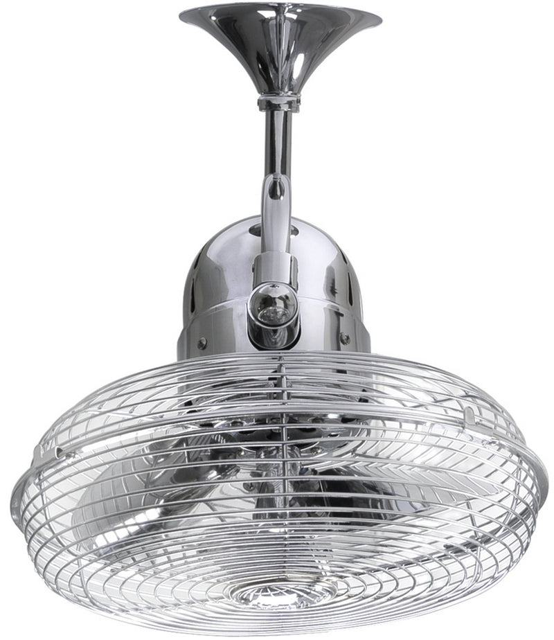 Matthews Fan Company Kaye KC-CR Wall or Ceiling Fan, Polished Chrome Finish - LightingWellCo