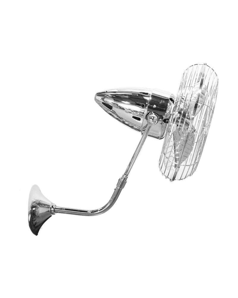 Matthews Fan Company Bruna Parede BP-CR-MTL Wall Fan, Polished Chrome Finish - LightingWellCo