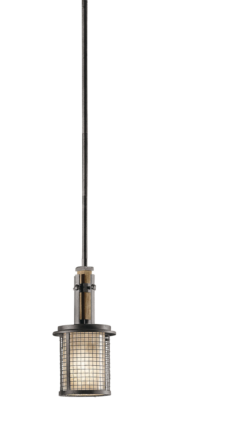 Kichler 43584AVI One Light Mini Pendant, Anvil Iron Finish - LightingWellCo