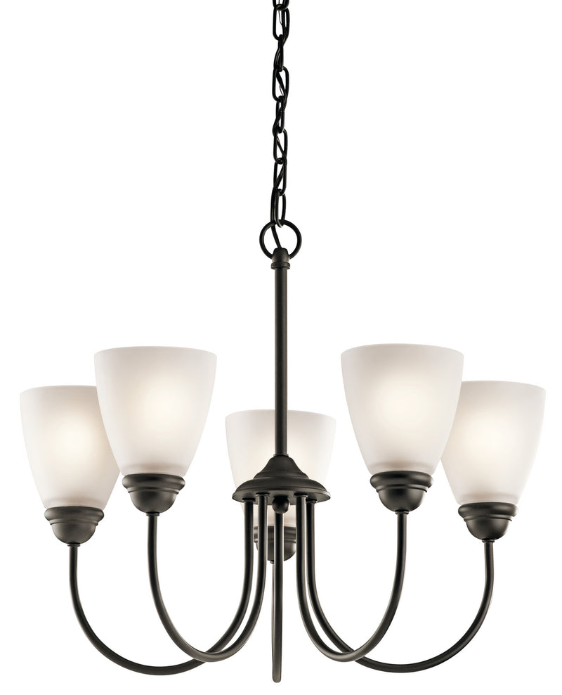 Kichler 43638OZ Five Light Chandelier, Olde Bronze Finish - LightingWellCo