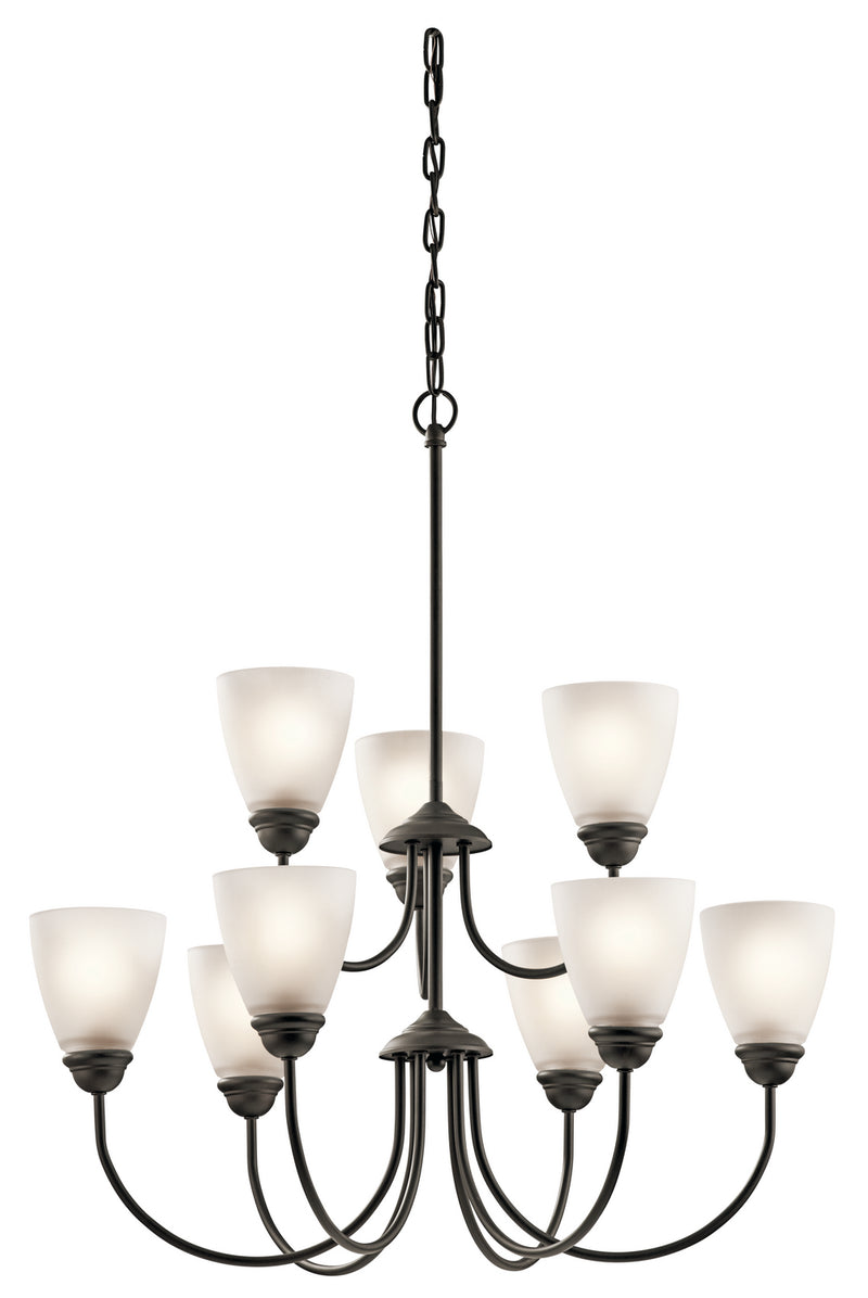 Kichler 43639OZ Nine Light Chandelier, Olde Bronze Finish - LightingWellCo