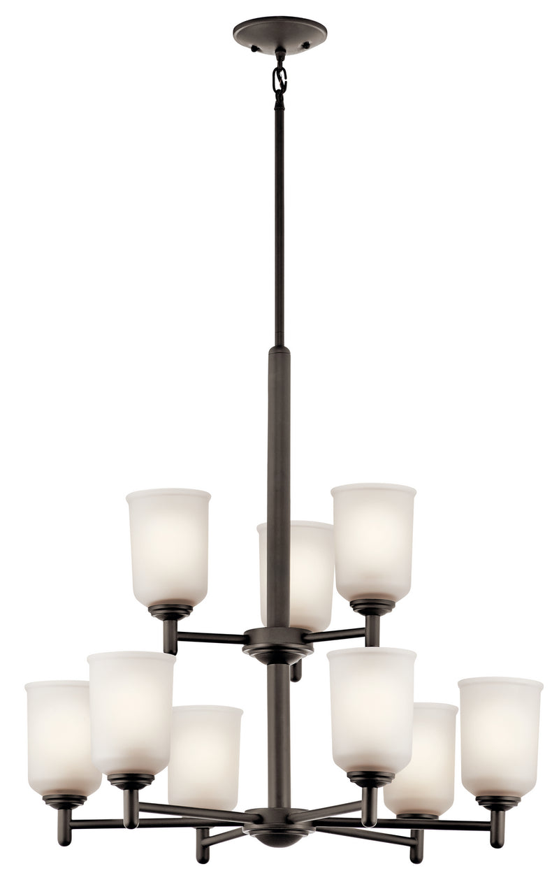 Kichler 43672OZ Nine Light Chandelier, Olde Bronze Finish - LightingWellCo