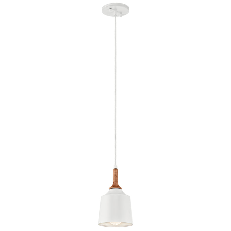 Kichler 43682WH One Light Mini Pendant, White Finish - LightingWellCo