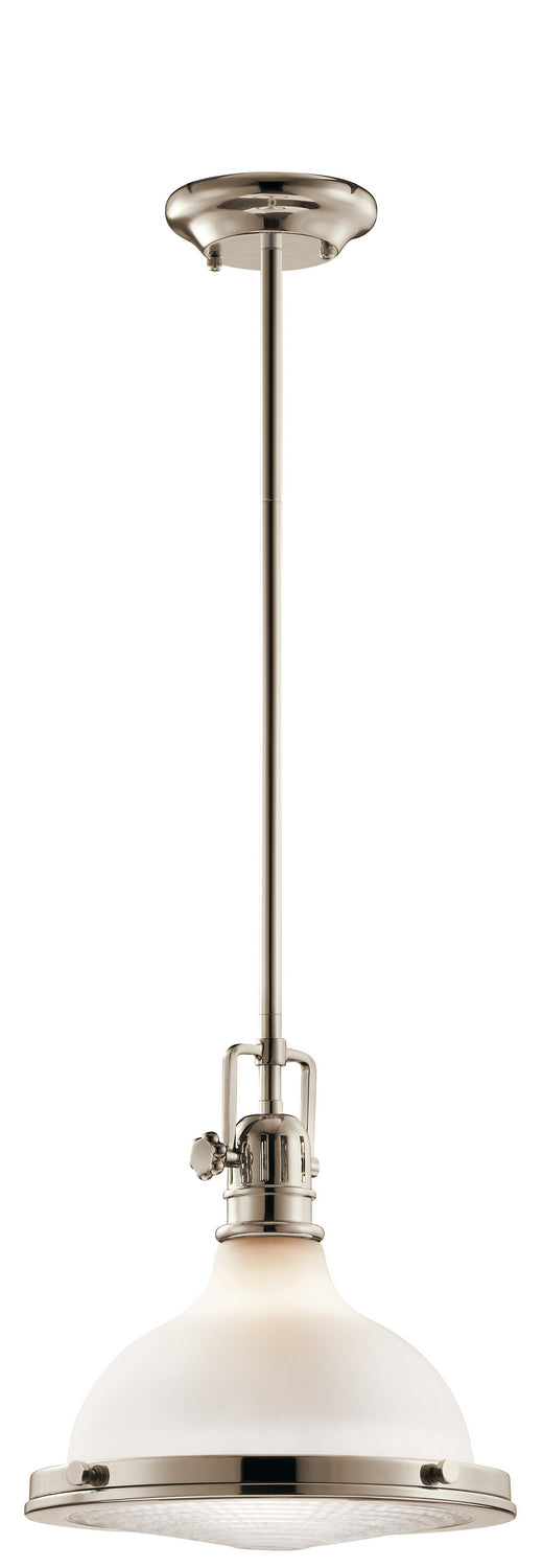 Kichler 43765PN One Light Pendant, Polished Nickel Finish - LightingWellCo