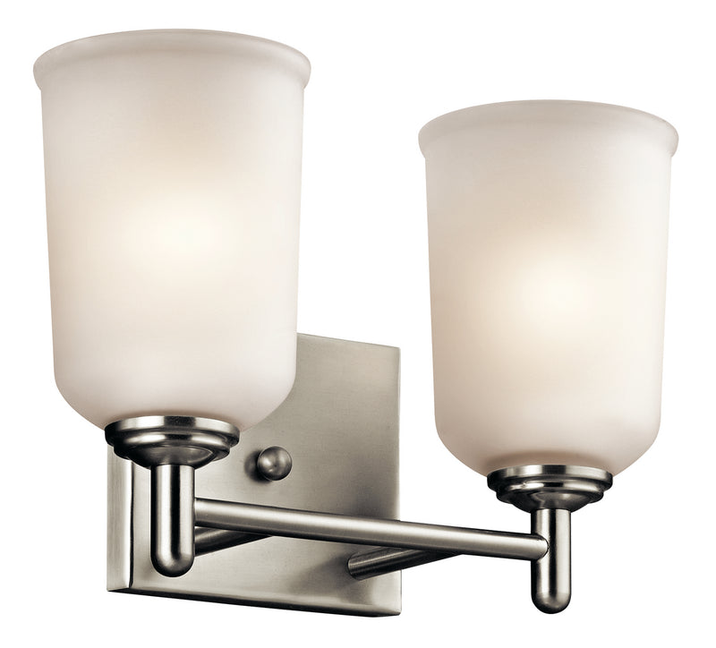 Kichler 45573NI Two Light Bath, Brushed Nickel Finish - LightingWellCo