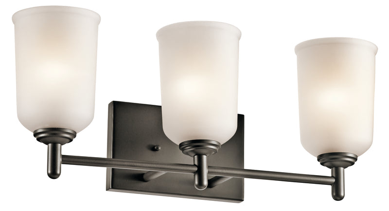 Kichler 45574OZ Three Light Bath, Olde Bronze Finish - LightingWellCo