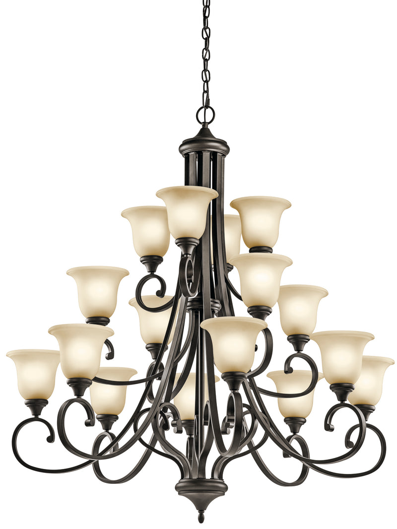 Kichler 43192OZ 16 Light Chandelier, Olde Bronze Finish - LightingWellCo