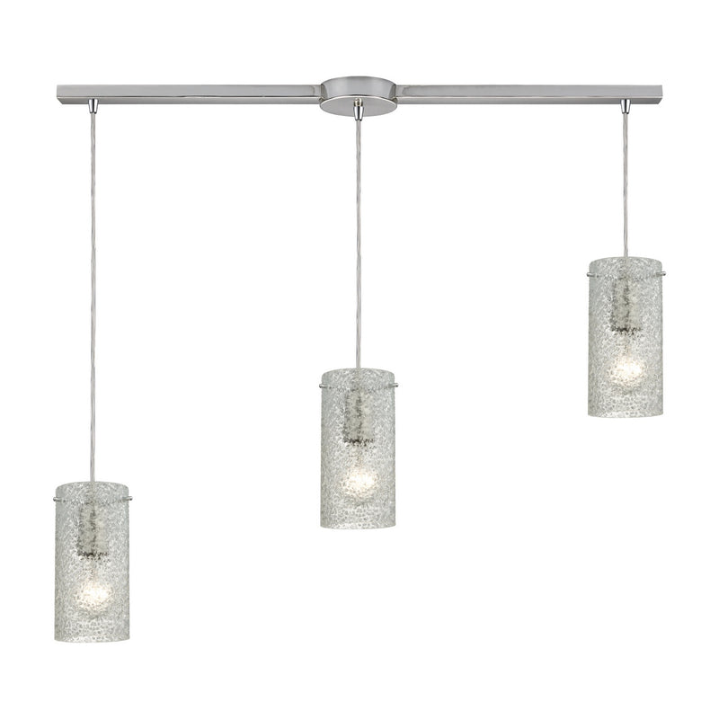 ELK Home 10242/3L-CL Three Light Pendant, Satin Nickel Finish - At LightingWellCo