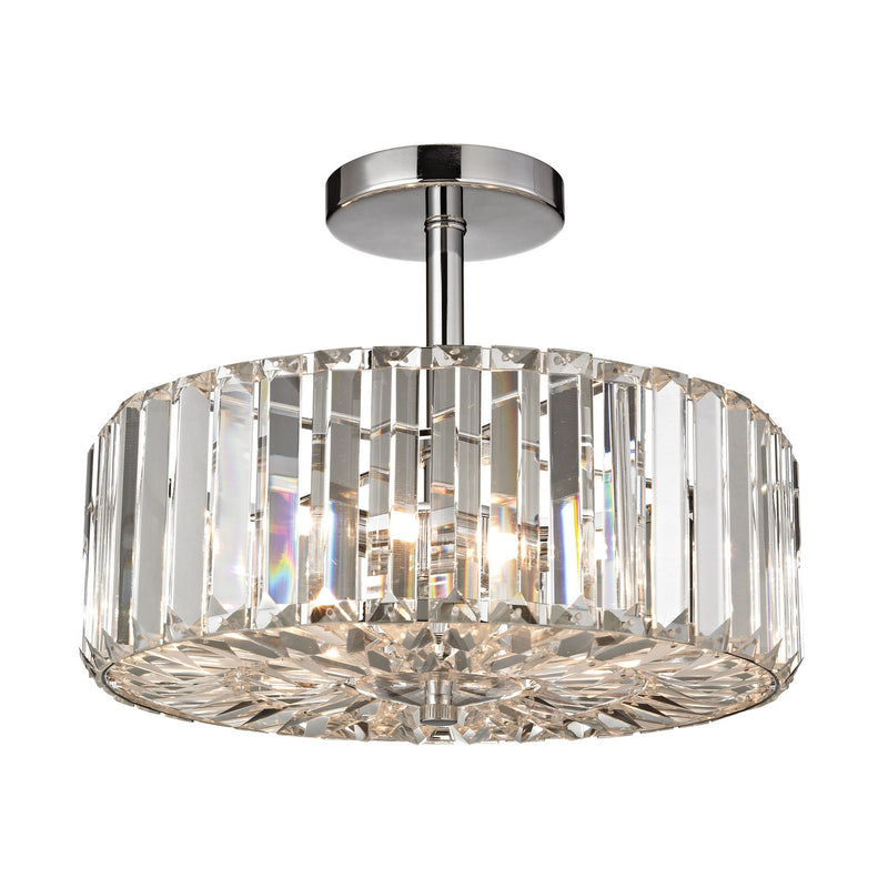 ELK Home 46185/3 Three Light Semi Flush Mount, Polished Chrome Finish - At LightingWellCo