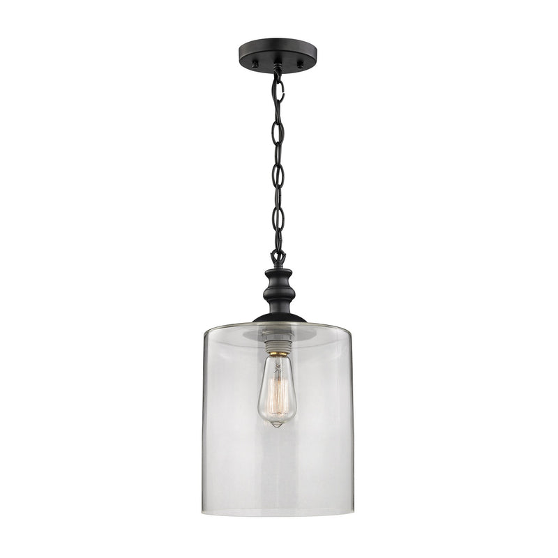 ELK Home 46221/1 One Light Mini Pendant, Matte Black Finish-LightingWellCo