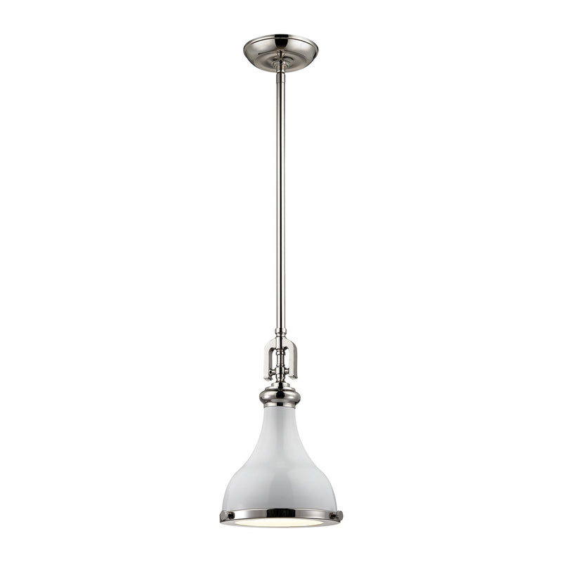 ELK Home 57040/1 One Light Mini Pendant, Gloss White Finish-LightingWellCo