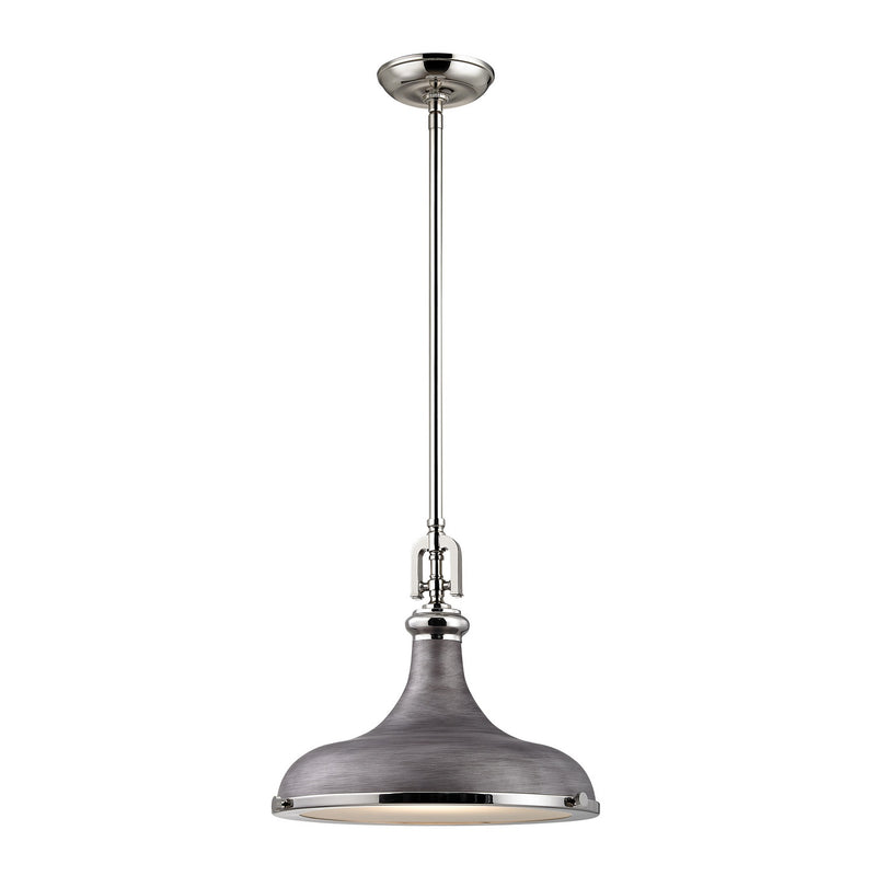 ELK Home 57081/1 One Light Pendant, Polished Nickel Finish - At LightingWellCo