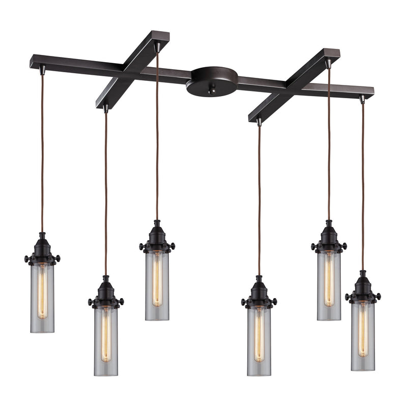 ELK Home 66326/6 Six Light Pendant, Oil Rubbed Bronze Finish-LightingWellCo