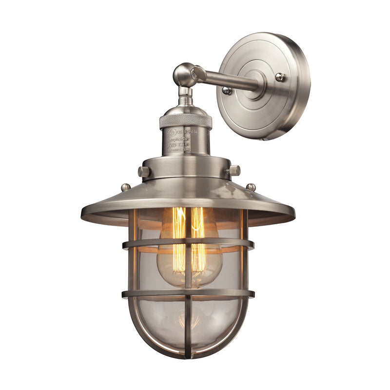 ELK Home 66356/1 One Light Wall Sconce, Satin Nickel Finish - At LightingWellCo