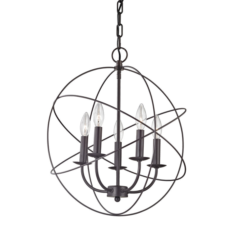 ELK Home 1515CH/10 Five Light Chandelier, Oil Rubbed Bronze Finish - At LightingWellCo