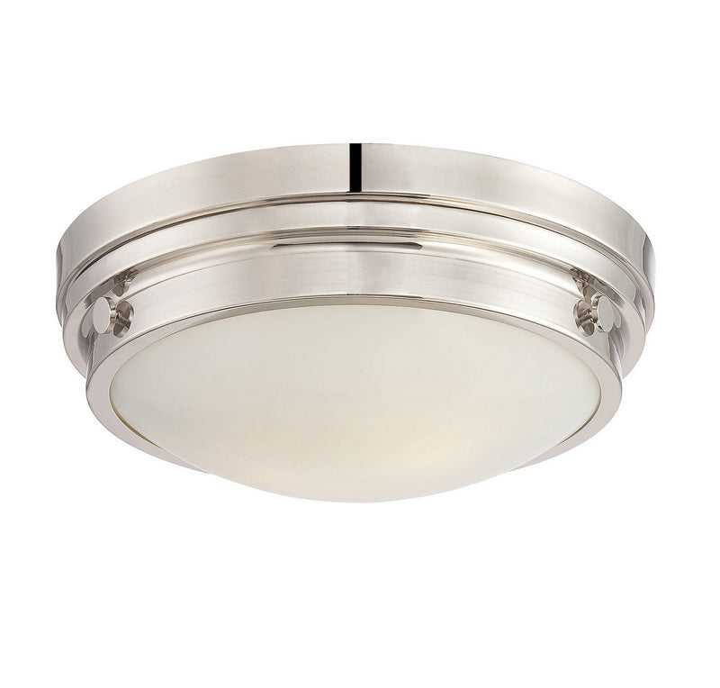 Savoy House 6-3350-14-109 Two Light Flush Mount, Polished Nickel Finish LightingWellCo