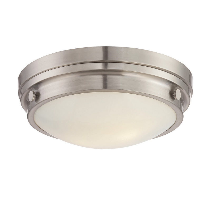 Savoy House 6-3350-14-SN Two Light Flush Mount, Satin Nickel Finish LightingWellCo