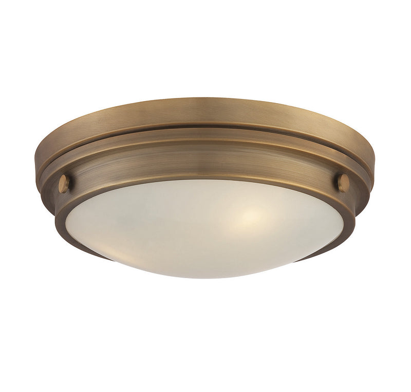 Savoy House 6-3350-16-322 Three Light Flush Mount, Warm Brass Finish LightingWellCo