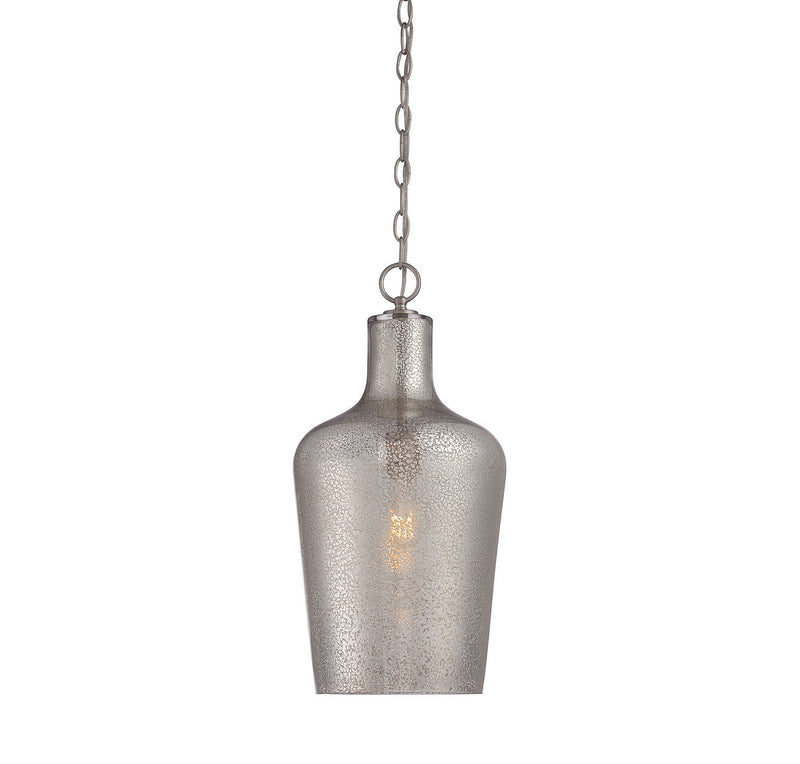 Savoy House Franklin 7-703-1-SN One Light Pendant, Satin Nickel Finish - LightingWellCo