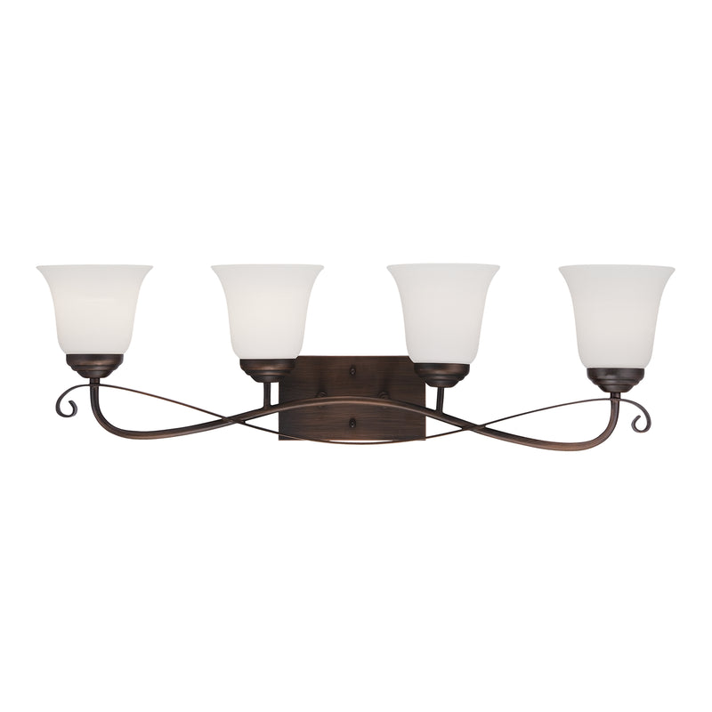 Millennium 3024-RBZ Four Light Vanity, Rubbed Bronze Finish - LightingWellCo