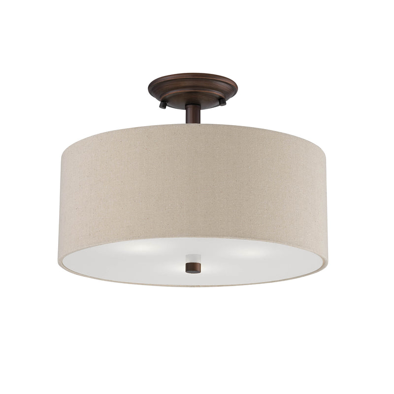 Millennium 3123-RBZ Three Light Semi-Flush Mount, Rubbed Bronze Finish - LightingWellCo