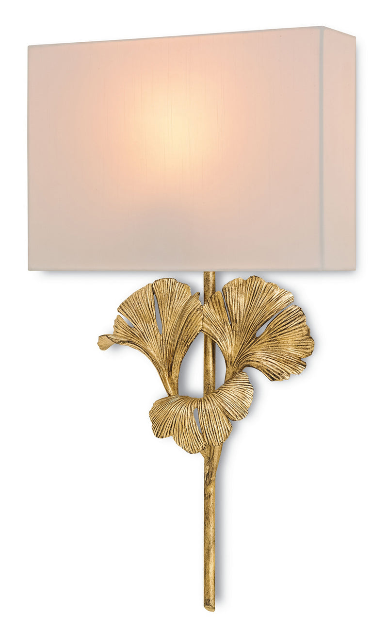 Currey and Company 5178 One Light Wall Sconce, Chinois Antique Gold Leaf Finish-LightingWellCo