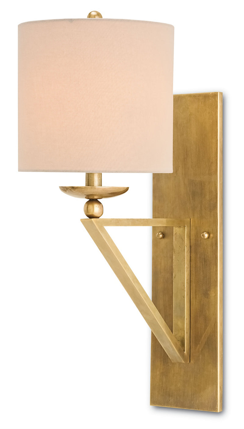 Currey and Company 5181 One Light Wall Sconce, Vintage Brass Finish-LightingWellCo