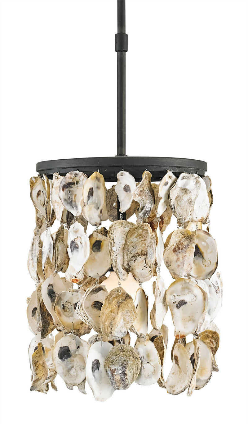 Currey and Company 9250 One Light Pendant, Blacksmith/Natural Finish-LightingWellCo