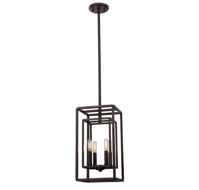 Savoy House 3-821-4-13 Four Light Foyer Pendant, English Bronze Finish LightingWellCo