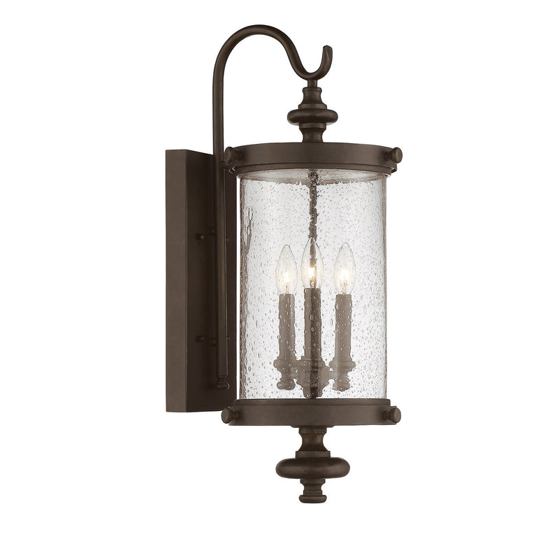 Savoy House 5-1221-40 Three Light Wall Lantern, Walnut Patina Finish LightingWellCo