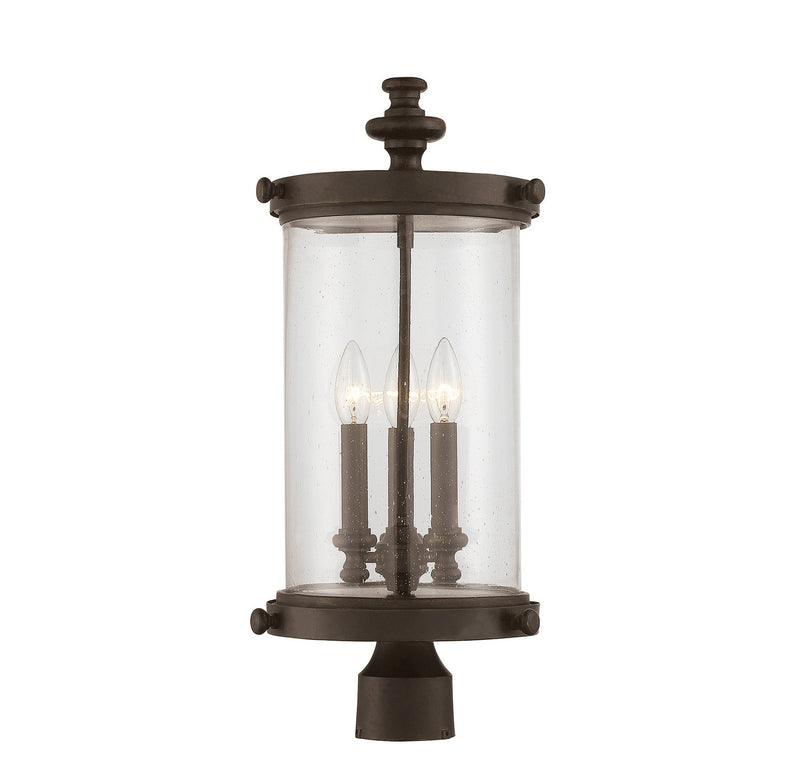 Savoy House 5-1223-40 Three Light Post Lantern, Walnut Patina Finish LightingWellCo