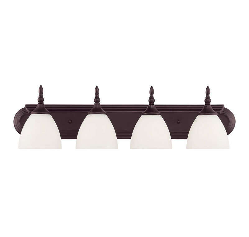 Savoy House Herndon 8-1007-4-13 Four Light Bath Bar, English Bronze Finish - LightingWellCo