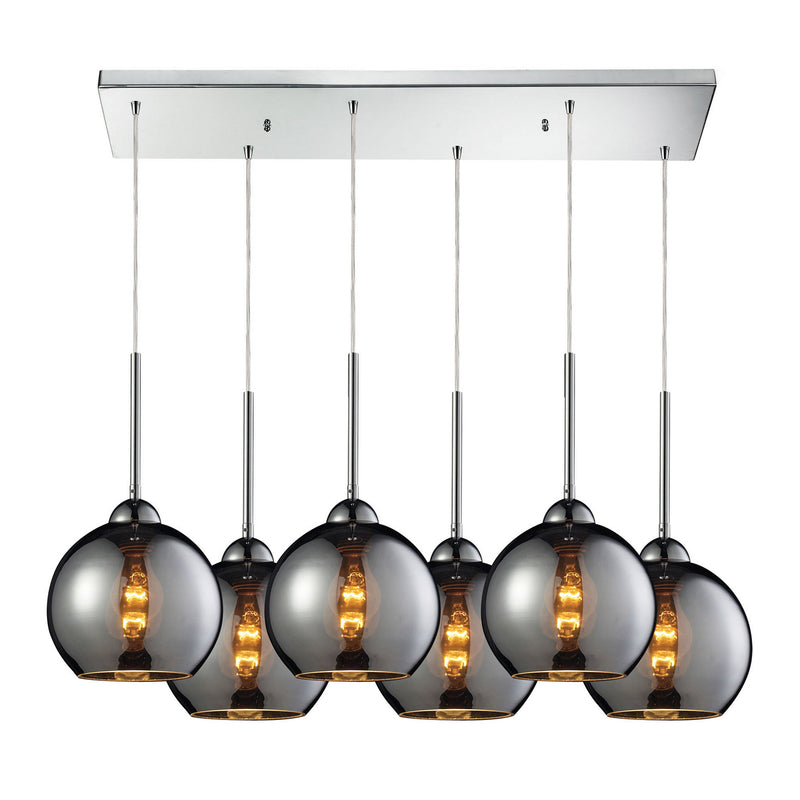 ELK Home 10240/6RC-CHR Six Light Pendant, Polished Chrome Finish-LightingWellCo