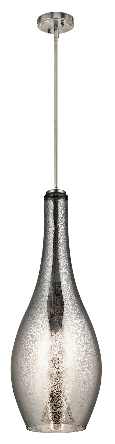 Kichler 42475NIMER One Light Pendant, Brushed Nickel Finish - LightingWellCo