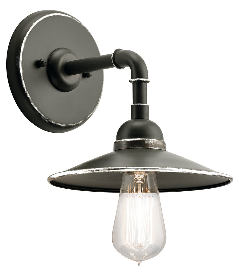 Kichler 49585OZ One Light Outdoor Wall Mount, Olde Bronze Finish - LightingWellCo