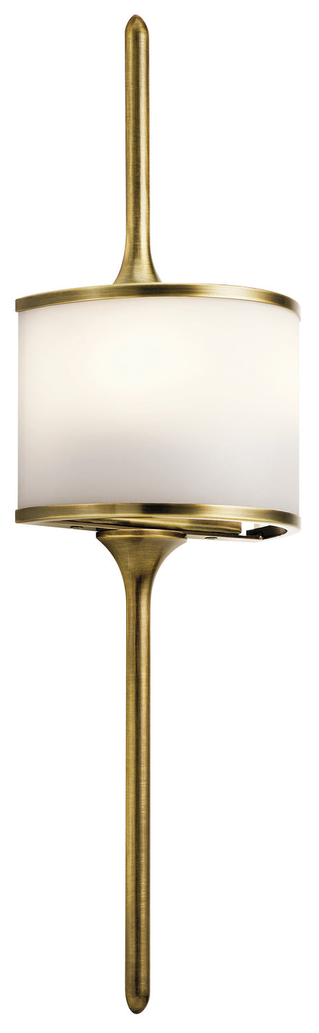 Kichler 43375NBR Two Light Wall Sconce, Natural Brass Finish - LightingWellCo