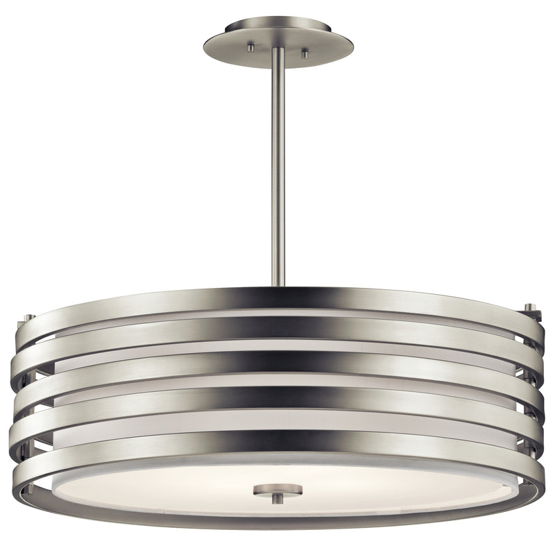 Kichler 43390NI Four Light Pendant, Brushed Nickel Finish - LightingWellCo