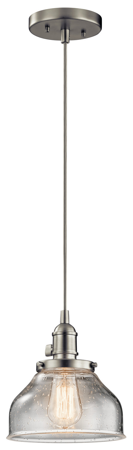 Kichler 43850NI One Light Mini Pendant, Brushed Nickel Finish - LightingWellCo