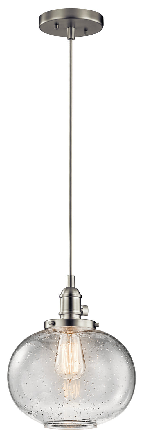 Kichler 43852NI One Light Mini Pendant, Brushed Nickel Finish - LightingWellCo