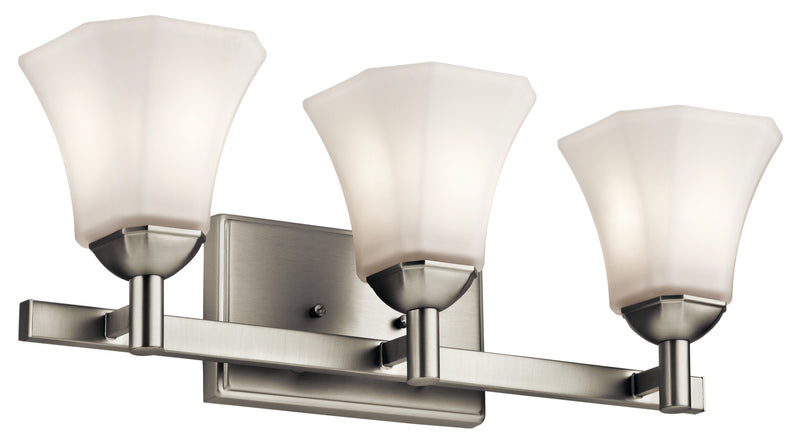 Kichler 45733NI Three Light Bath, Brushed Nickel Finish - LightingWellCo