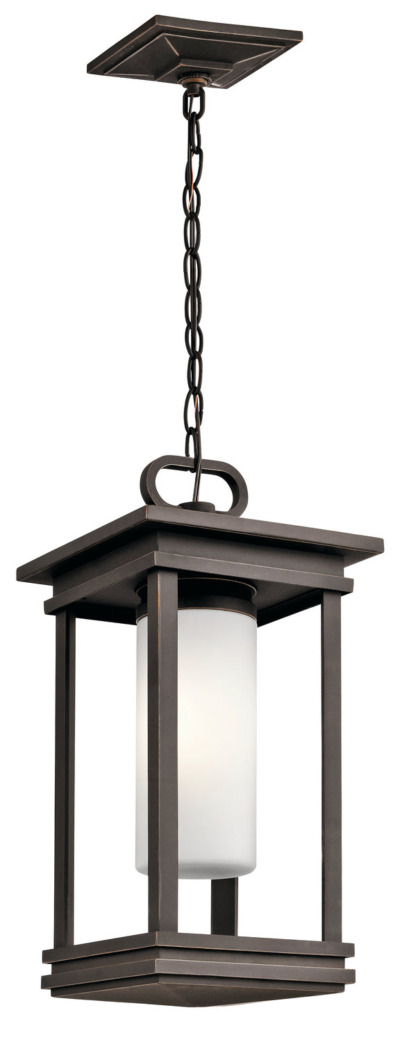 Kichler 49493RZ One Light Outdoor Pendant, Rubbed Bronze Finish - LightingWellCo