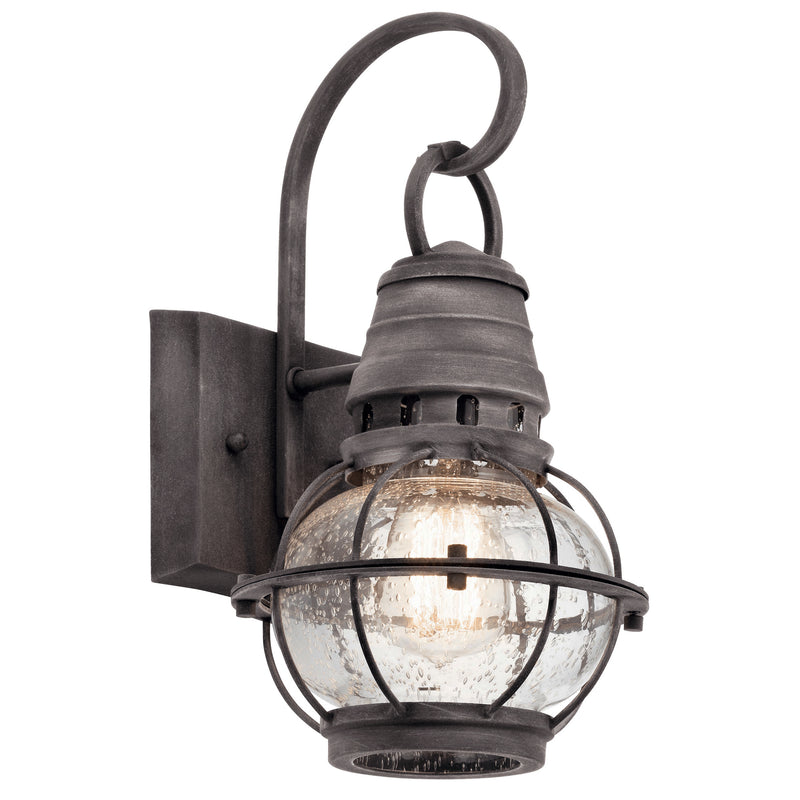 Kichler 49627WZC One Light Outdoor Wall Mount, Weathered Zinc Finish - LightingWellCo