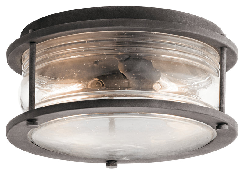 Kichler 49669WZC Two Light Outdoor Ceiling Mount, Weathered Zinc Finish - LightingWellCo