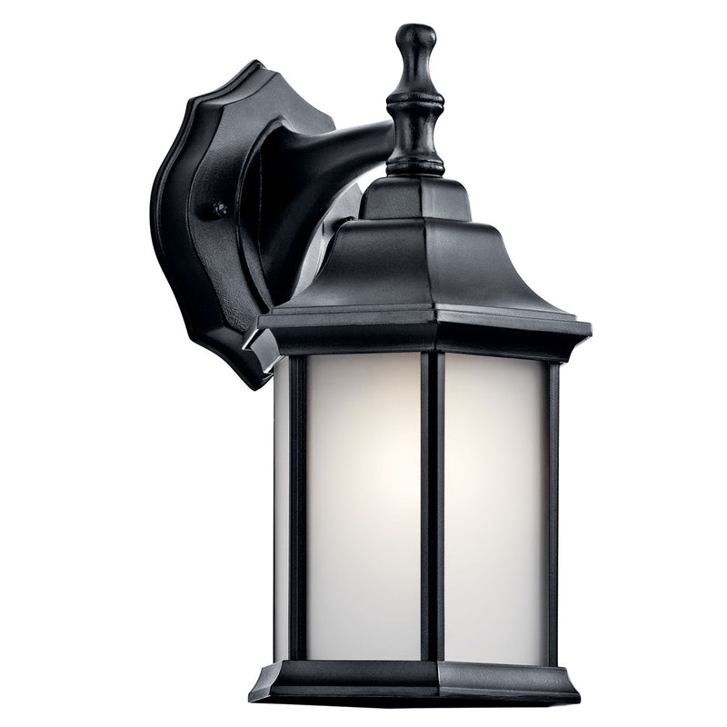 Kichler 9776BKS One Light Outdoor Wall Mount, Black Finish - LightingWellCo