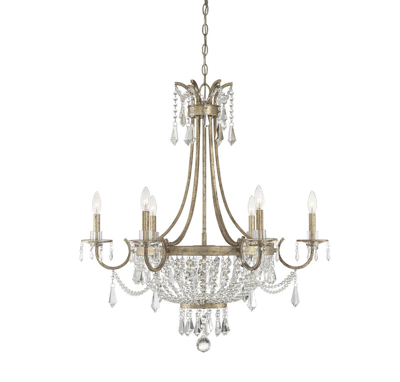 Savoy House 1-3060-6-60 Six Light Chandelier, Avalite Finish LightingWellCo