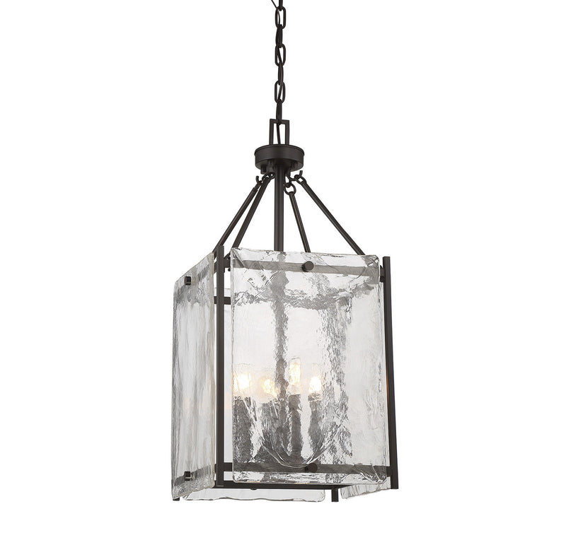 Savoy House 3-3041-4-13 Four Light Foyer Pendant, English Bronze Finish LightingWellCo