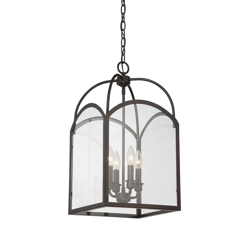 Savoy House 3-3055-4-13 Four Light Foyer Pendant, English Bronze Finish LightingWellCo